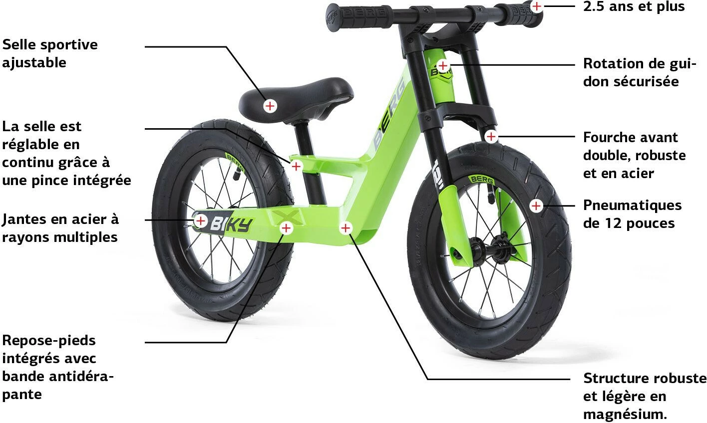 BERG TOYS Biky City Balancecykel Børn, Rød - Billede 7