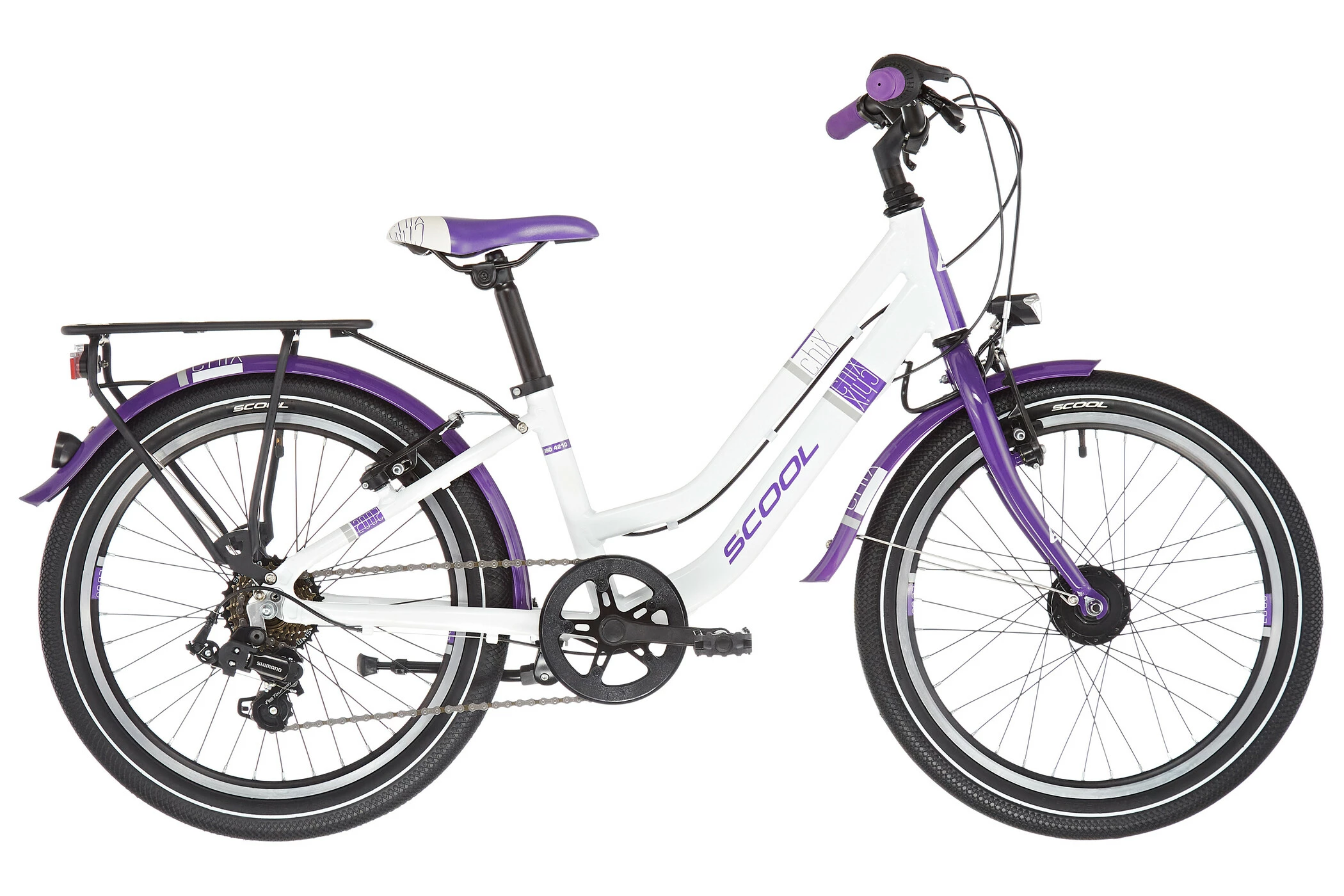 S'COOL S'cool ChiX Twin Alloy 20 7-S Børn, Hvid/violet - Billede 2