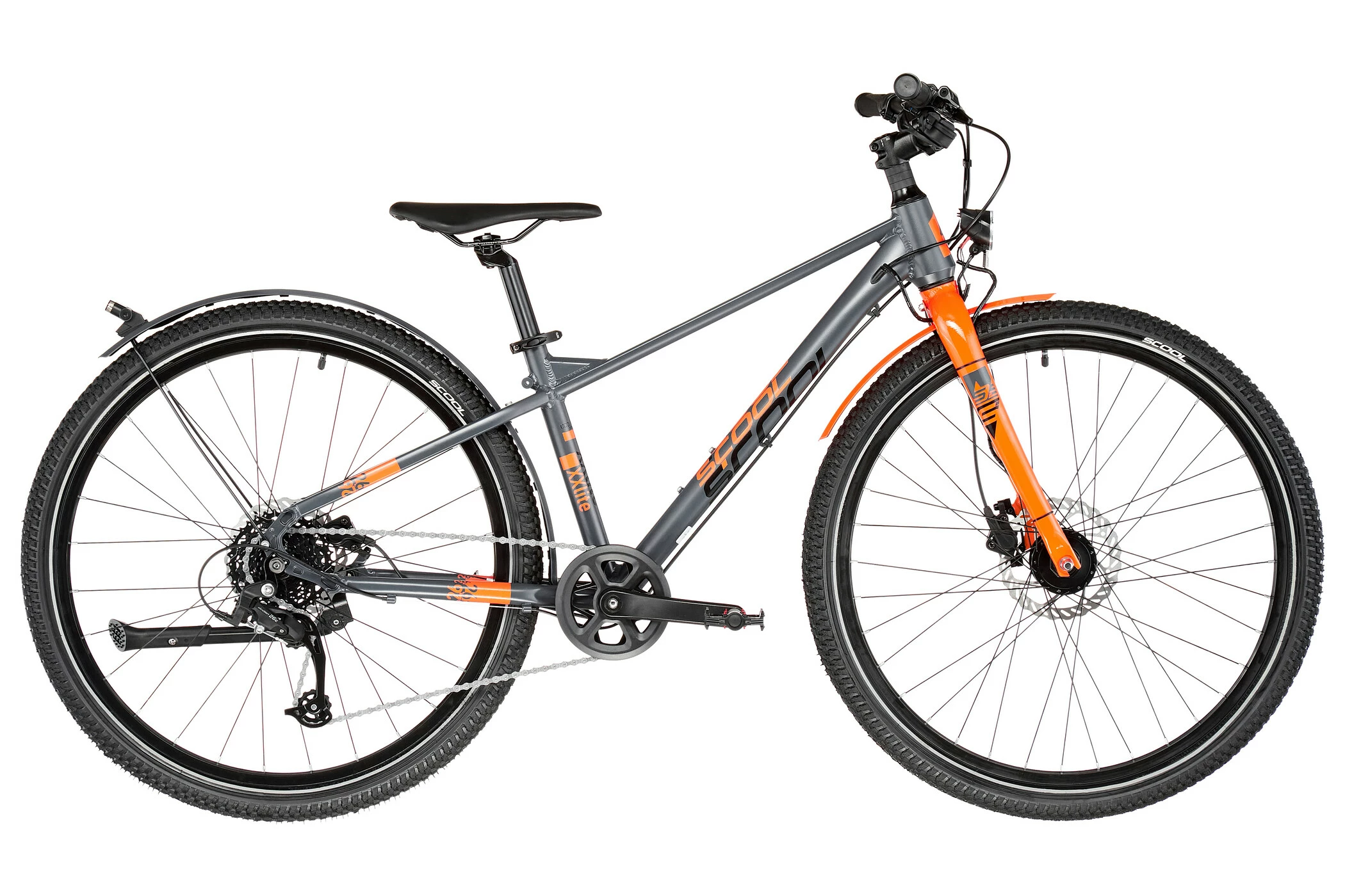 S'COOL S'cool XXlite EVO Disc 26 8-S Børn, Grå/orange - Billede 2