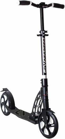 SIX DEGREES Aluminium L&oslash;behjul Med Affjedring 205mm B&oslash;rn, Sort